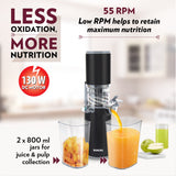 Borosil Easy Juice Cold Press Slow Juicer 130w