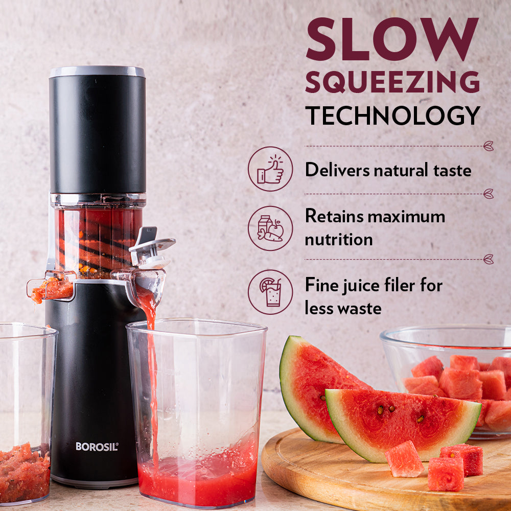 Borosil Easy Juice Cold Press Slow Juicer 130w