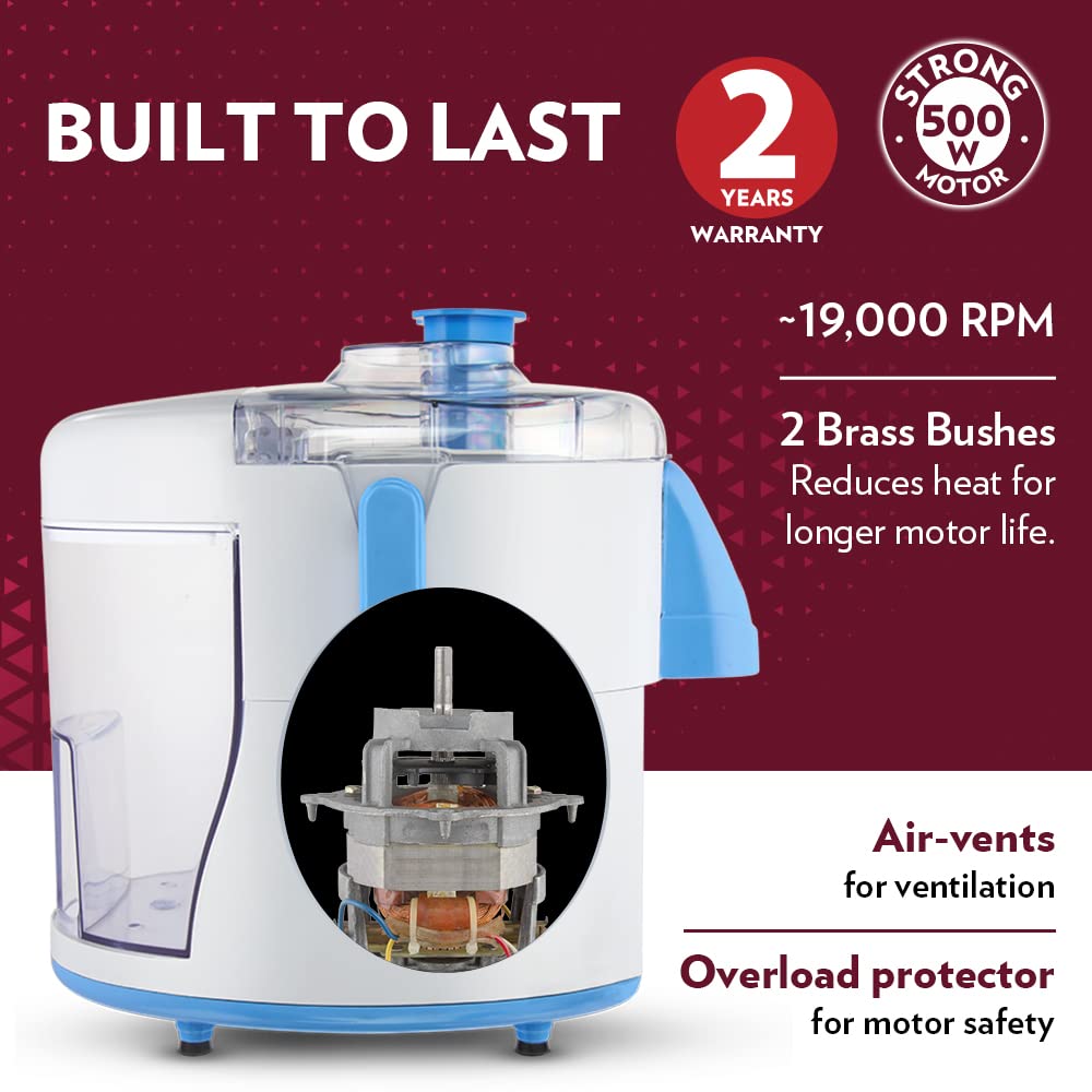 Borosil Primus II Juicer Mixer Grinder 500W