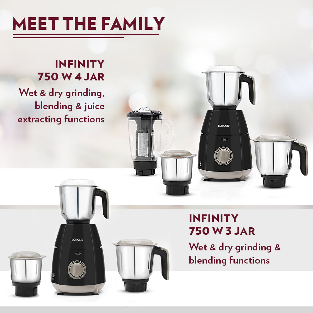 Borosil Infinity Mixer Grinder 750W