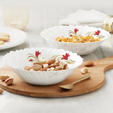 Borosil Larah Red Lily Multipurpose Bowl, 2 pc Set