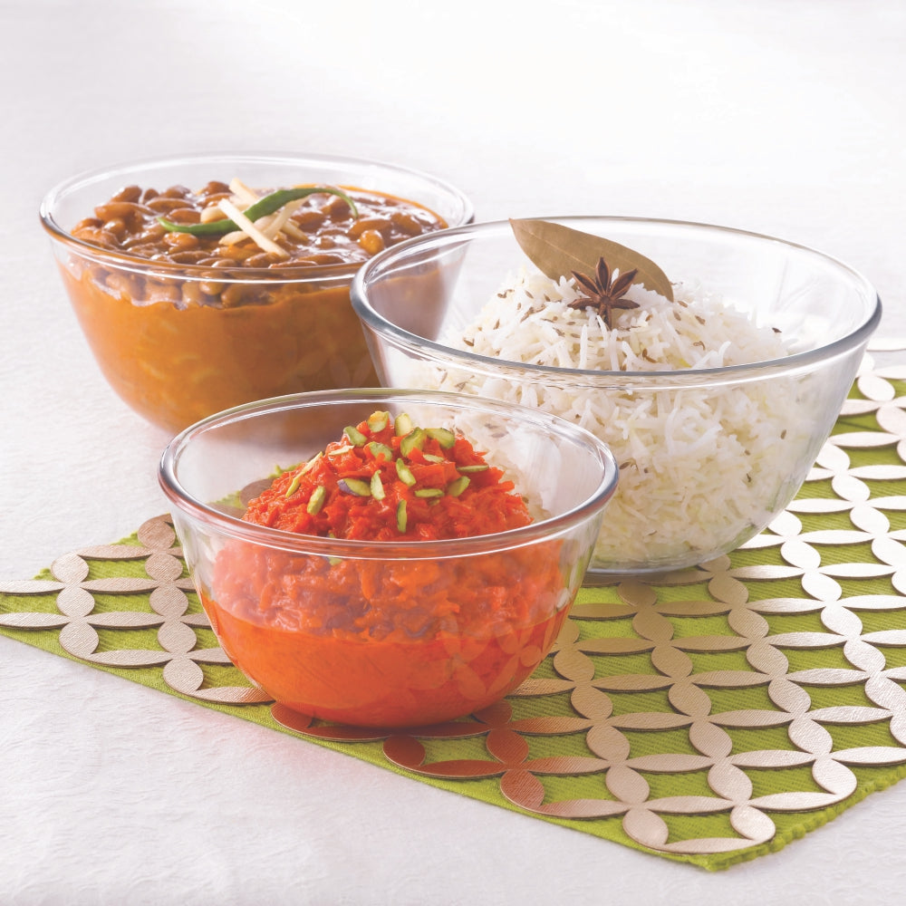 Borosil Mixing & Serving Bowl set