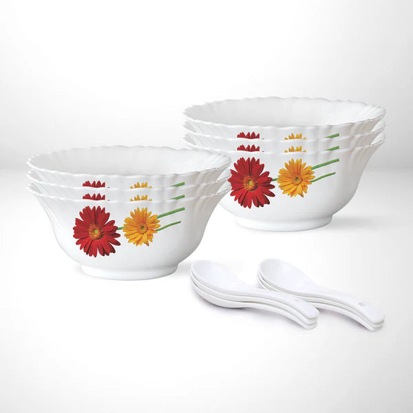 Borosil Larah Zinnia Soup Bowl Set 6