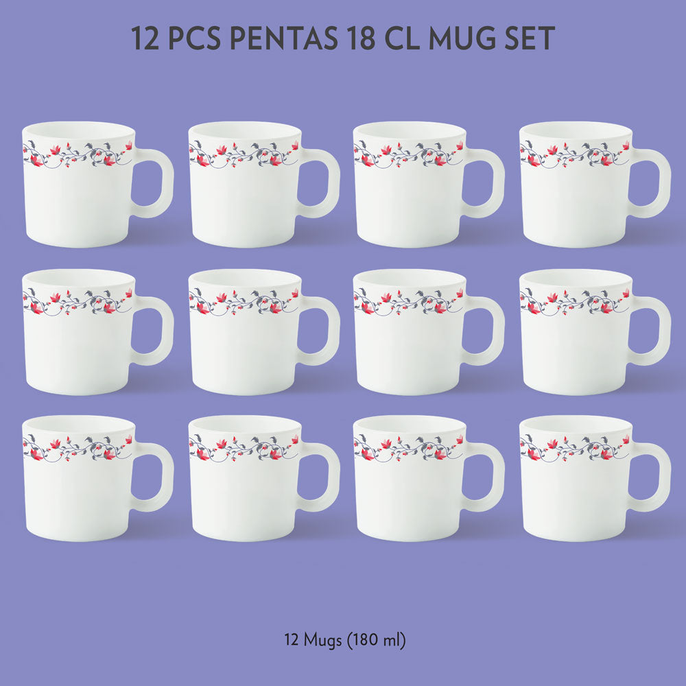 Borosil Larah Pentas Mug Set