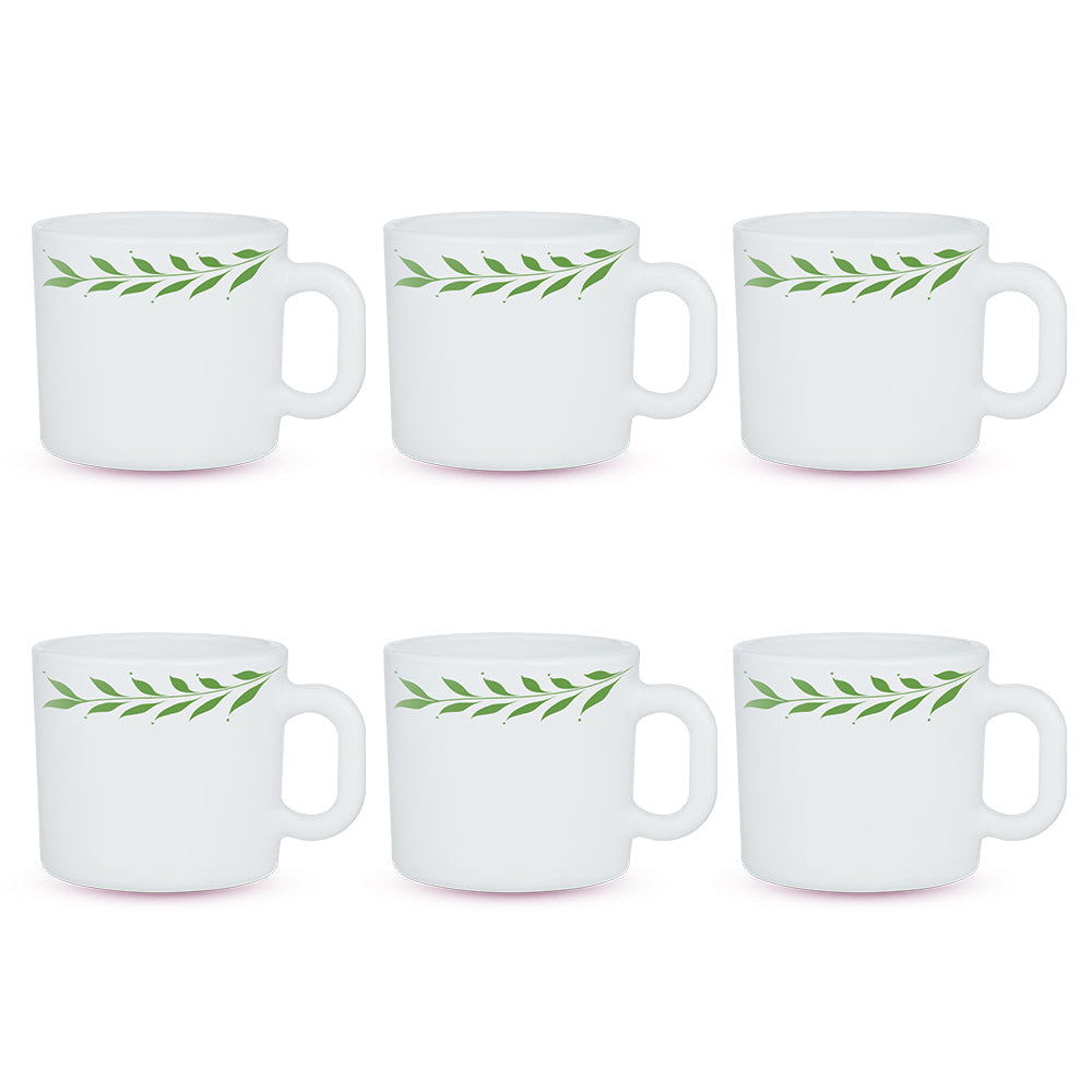 Borosil Larah Botanica Mug Set of 6, 180ml