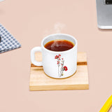 Borosil Larah Chrys Red Mug Set of 6, 180ml