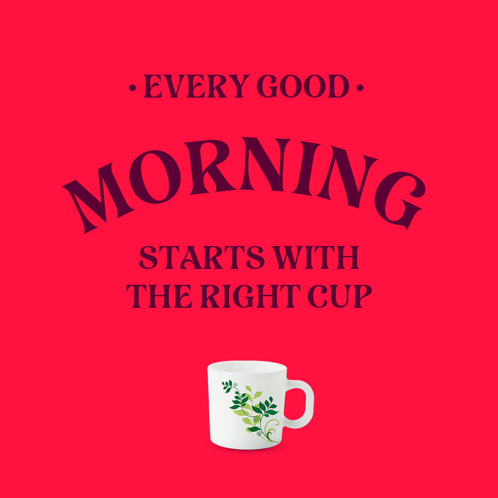 Borosil Larah Fern Mug Set