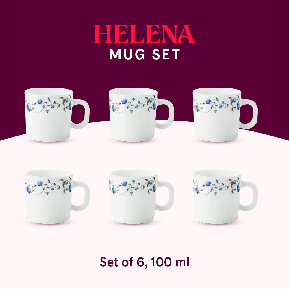 Borosil Larah Helena Mug Set