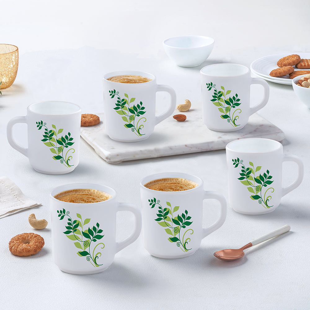 Borosil Larah Fern Mug Set