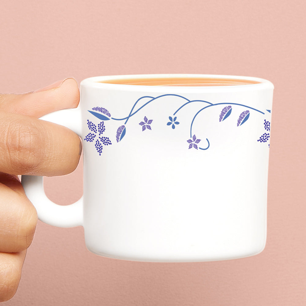 Borosil Larah Flora Mug Set of 6, 180ml