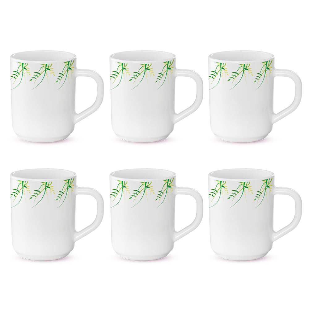 Borosil Larah Green Herbs Mug Set