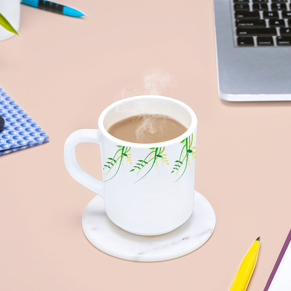 Borosil Larah Green Herbs Mug Set