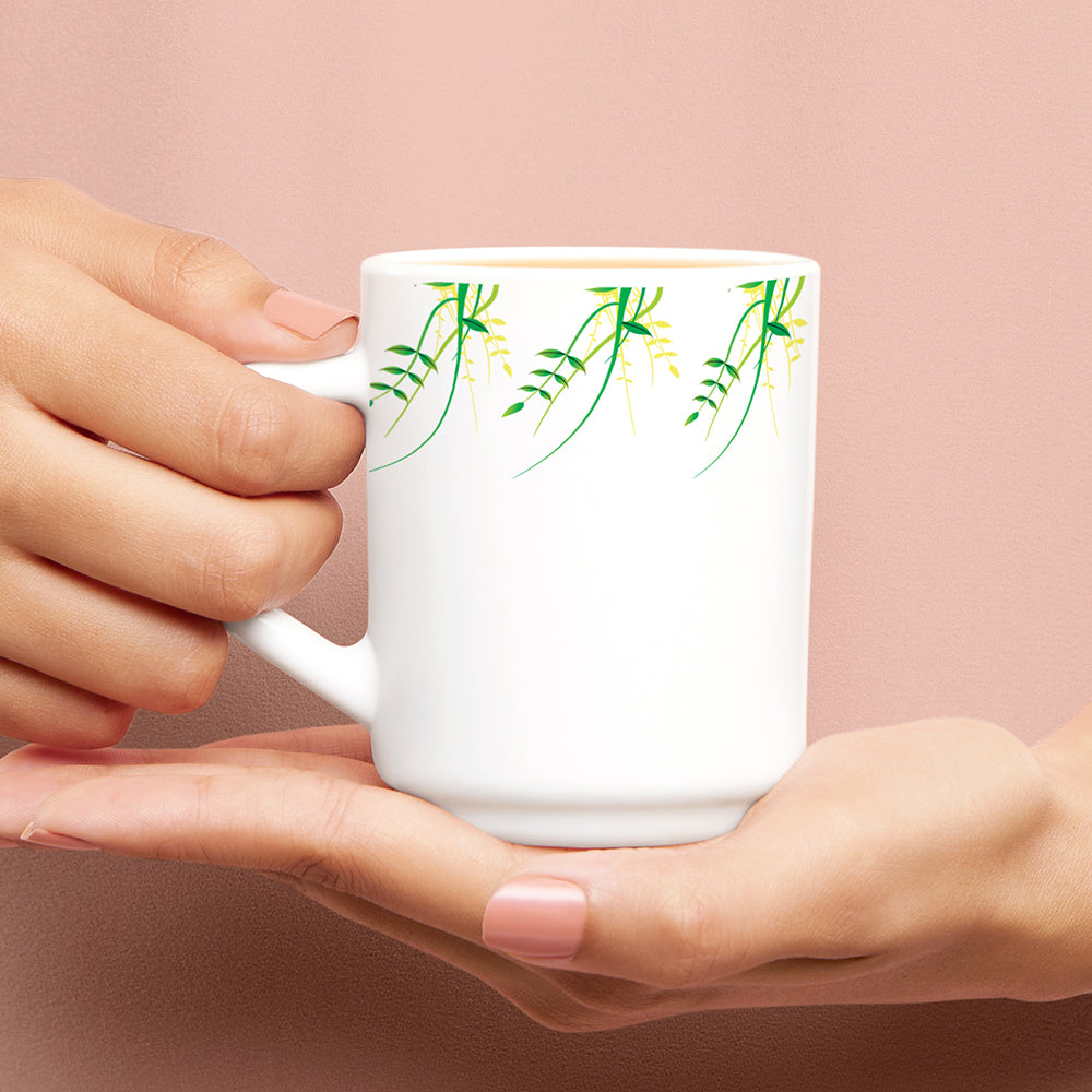 Borosil Larah Green Herbs Mug Set