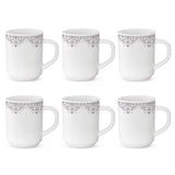 Borosil Larah Lark Mug Set Set of 6, 100ml