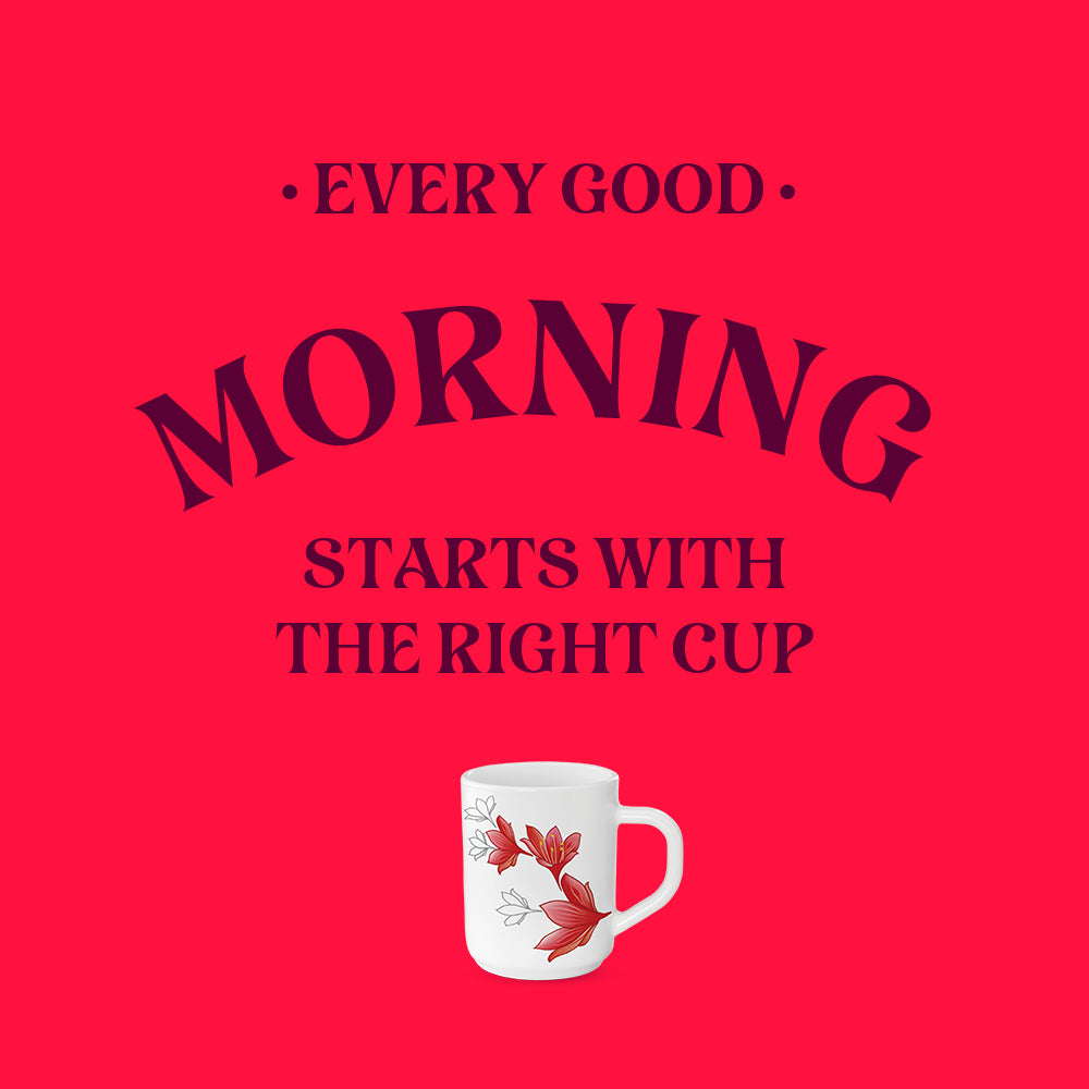 Borosil Larah Ruby Mug Set