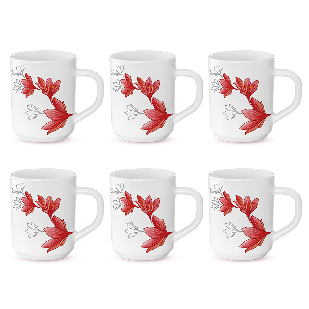 Borosil Larah Ruby Mug Set