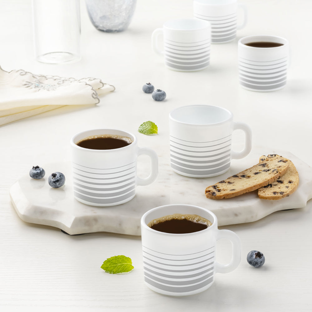 Larah Urban Assorted Mug Set Set of 6, 180ml