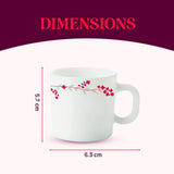 Borosil Larah Verona Mug Set, 6 x 180ml