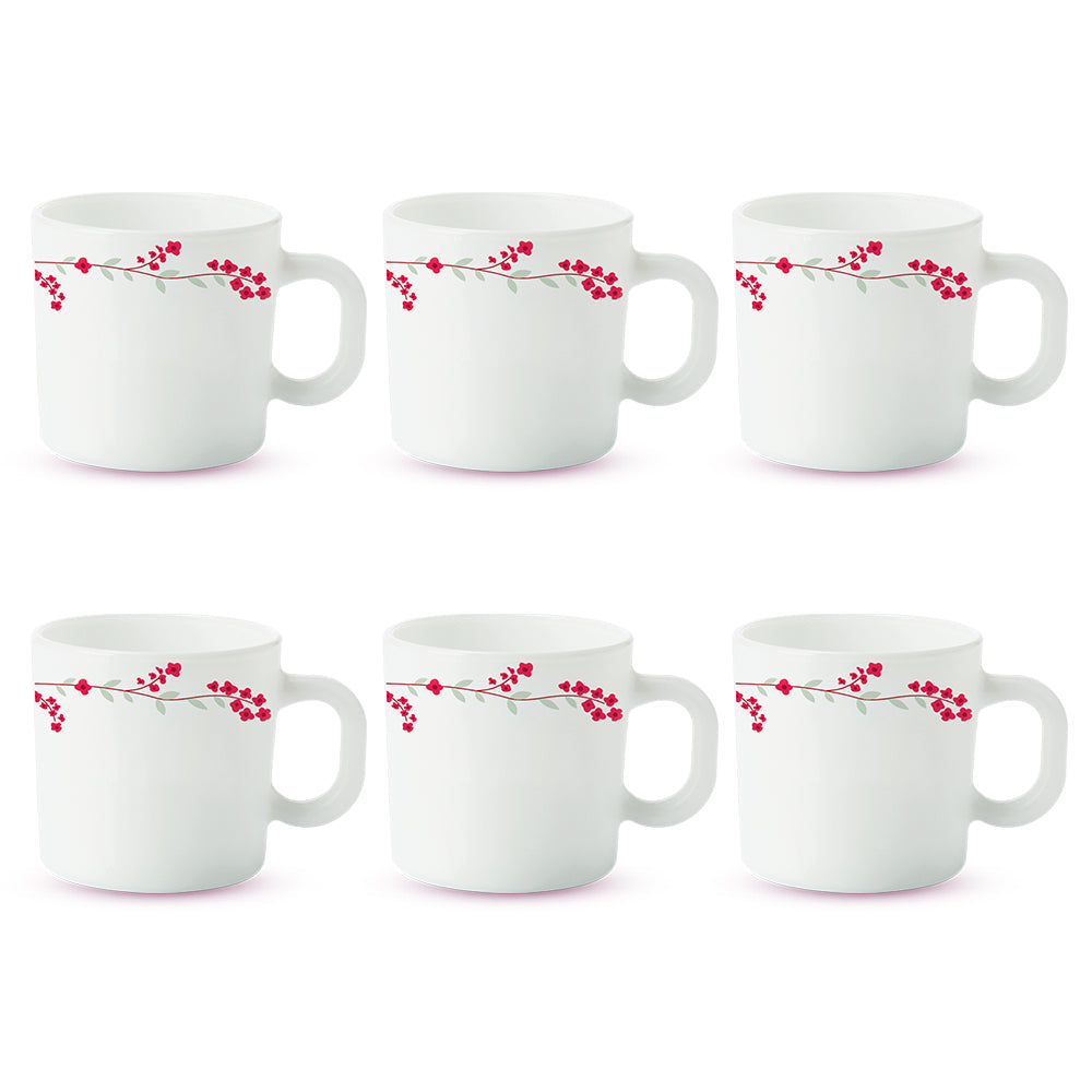 Borosil Larah Verona Mug Set, 6 x 180ml