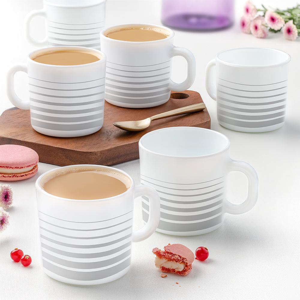Larah Urban Assorted Mug Set Set of 6, 180ml