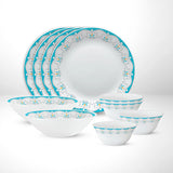 Borosil bLarah Royal Jade Dinner Set, 19 pc