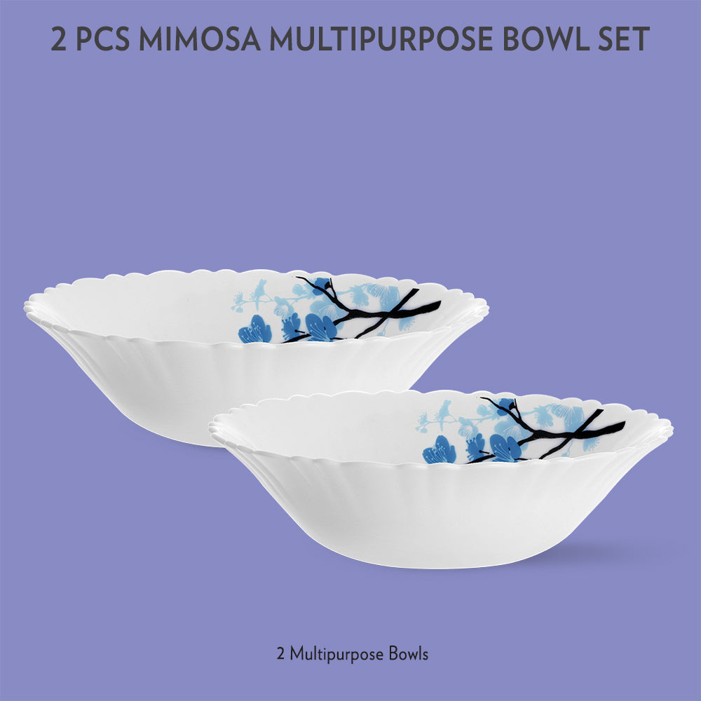 Borosil Larah Mimosa Multipurpose Bowl, 2 pc Set