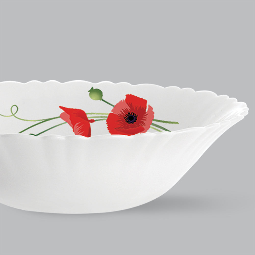 Borosil Red Carnation Multipurpose Bowl, 2 pc Set