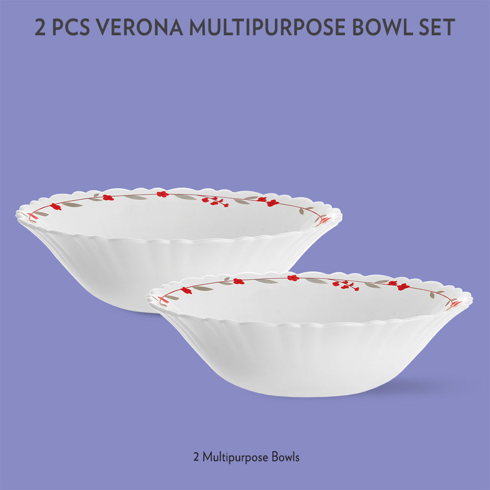 Borosil Larah Verona Multipurpose Bowl, 2 pc Set
