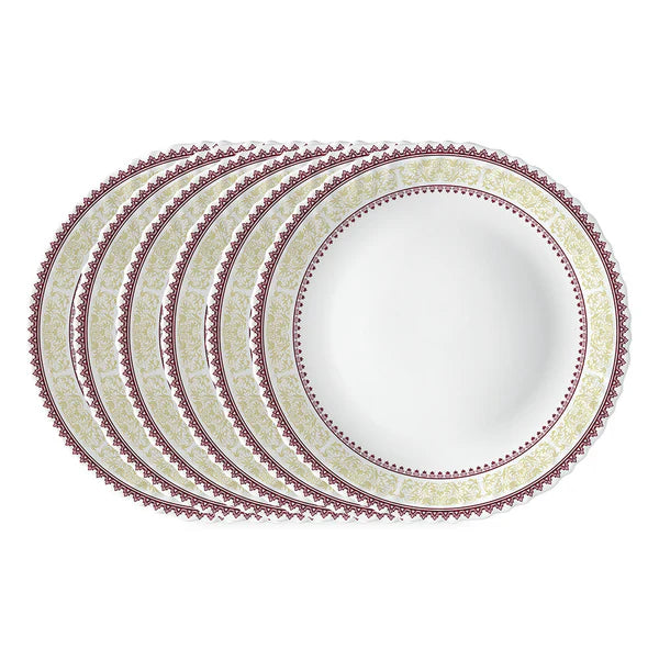 Borosil Larah Elega Full Plate Set, 6 pc