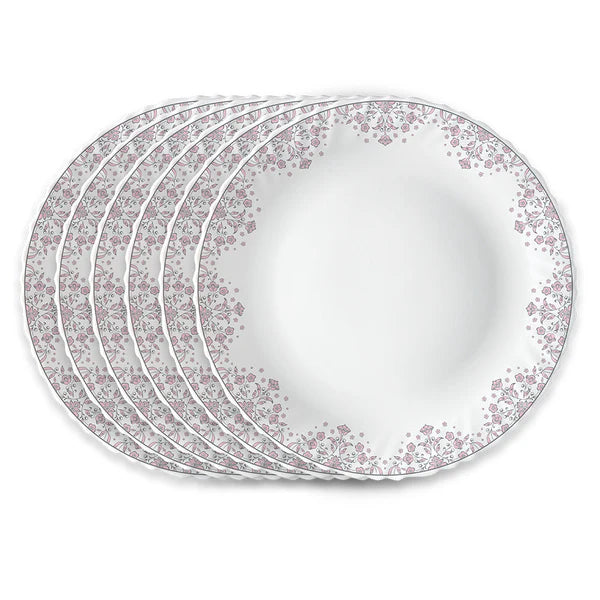 Borosil Larah Lark Quarter Plates, 6 pc Set