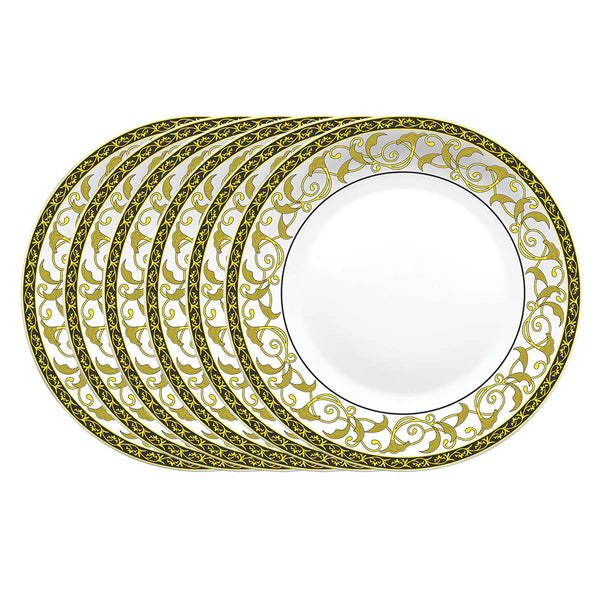 Borosil Larah Royale Full Plate Set, 6 pc