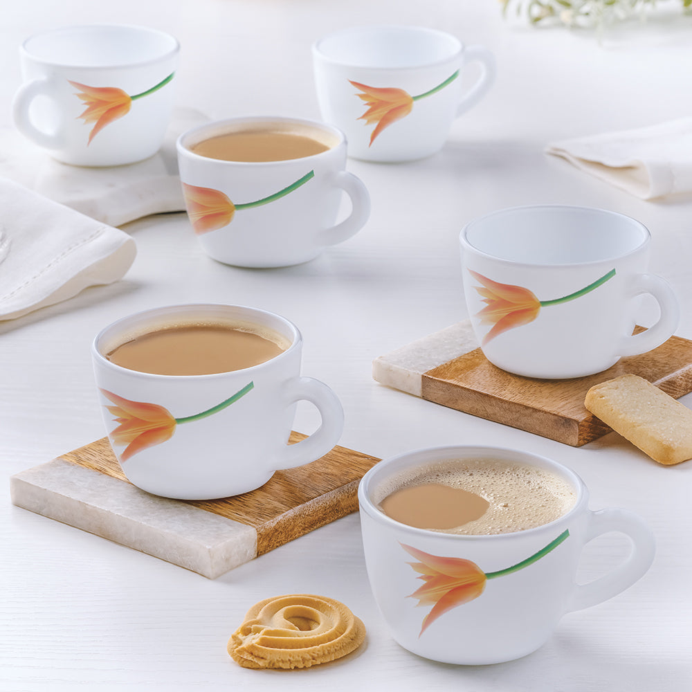 Borosil Larah Firefly Cup Set of 6, 140ml
