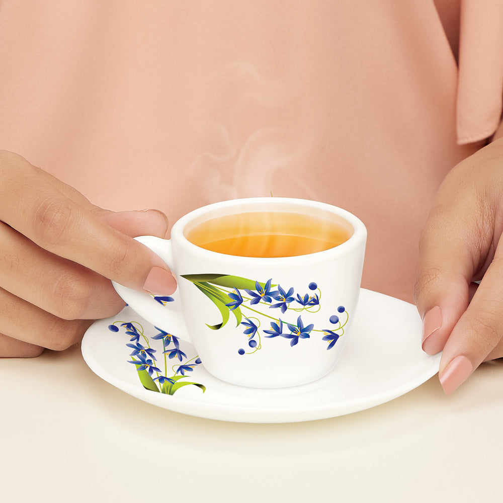 Borosil Larah Lavender Cup n Saucer Set