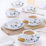 Borosil Larah Millenia Cup n Saucer Set  of 12, 140ml