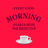 Borosil Larah Mist Cup n Saucer Set of 8, 140ml