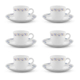 Borosil Larah Mist Cup n Saucer Set of 8, 140ml