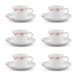 Borosil Larah Verona Cup n Saucer Set of 12, 140ml