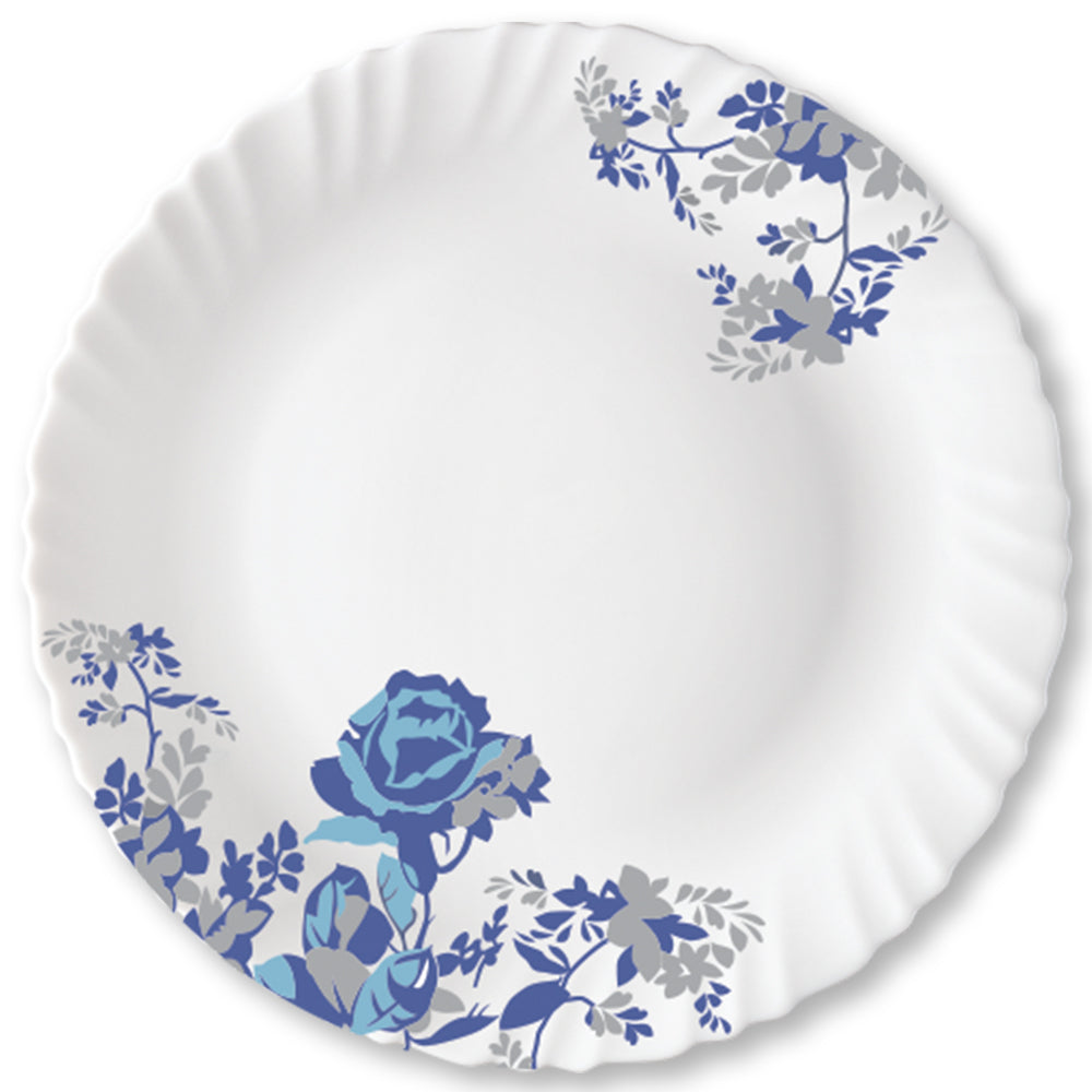 Borosil Larah Blue Cascade Full Plate Set, 6 pc
