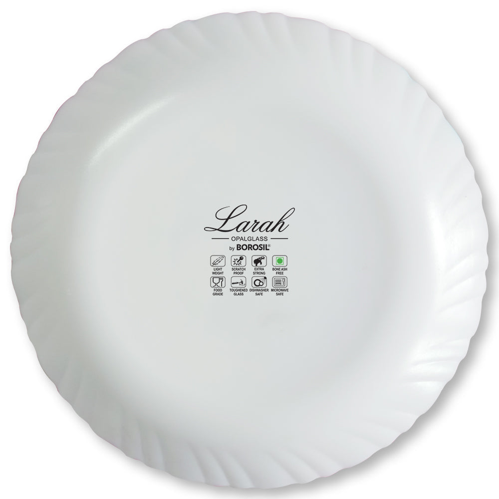 Borosil Larah Classic Full Plate Set, 6 pc