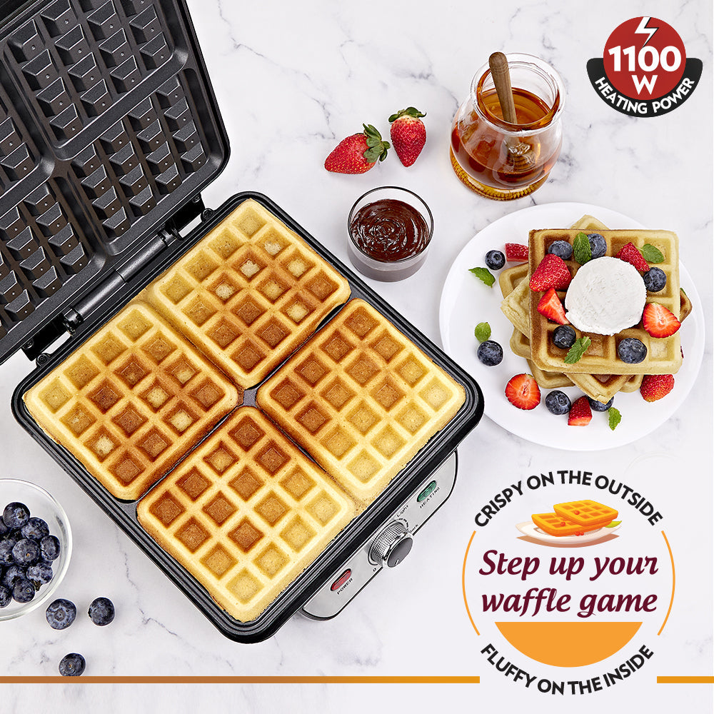 Borosil Jumbo Waffle Maker 1100W