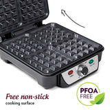 Borosil Jumbo Waffle Maker 1100W