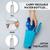 Borosil Swan SS Single Wall Bottle, Black 1L