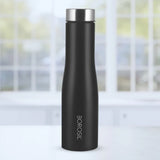 Borosil Swan SS Single Wall Bottle, Black 1L