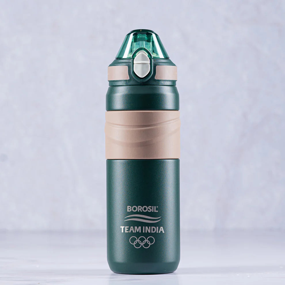 Borosil Adventure Double Wall Bottle, Black 560ml