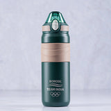 Borosil Adventure Double Wall Bottle, Black 560ml