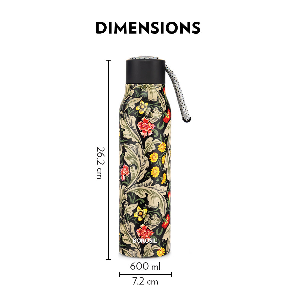 Borosil Aquasoul Vaccum Insulated Bottle 600Ml