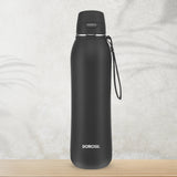 Borosil Rivera Double Wall Bottle, Black