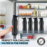 Borosil Grip n Sip Single Wall Bottle, Black  750Ml