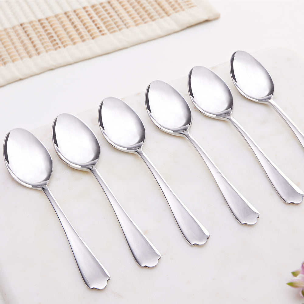 Borosil Eva Tea Spoon, Set of 6, 13.5cm