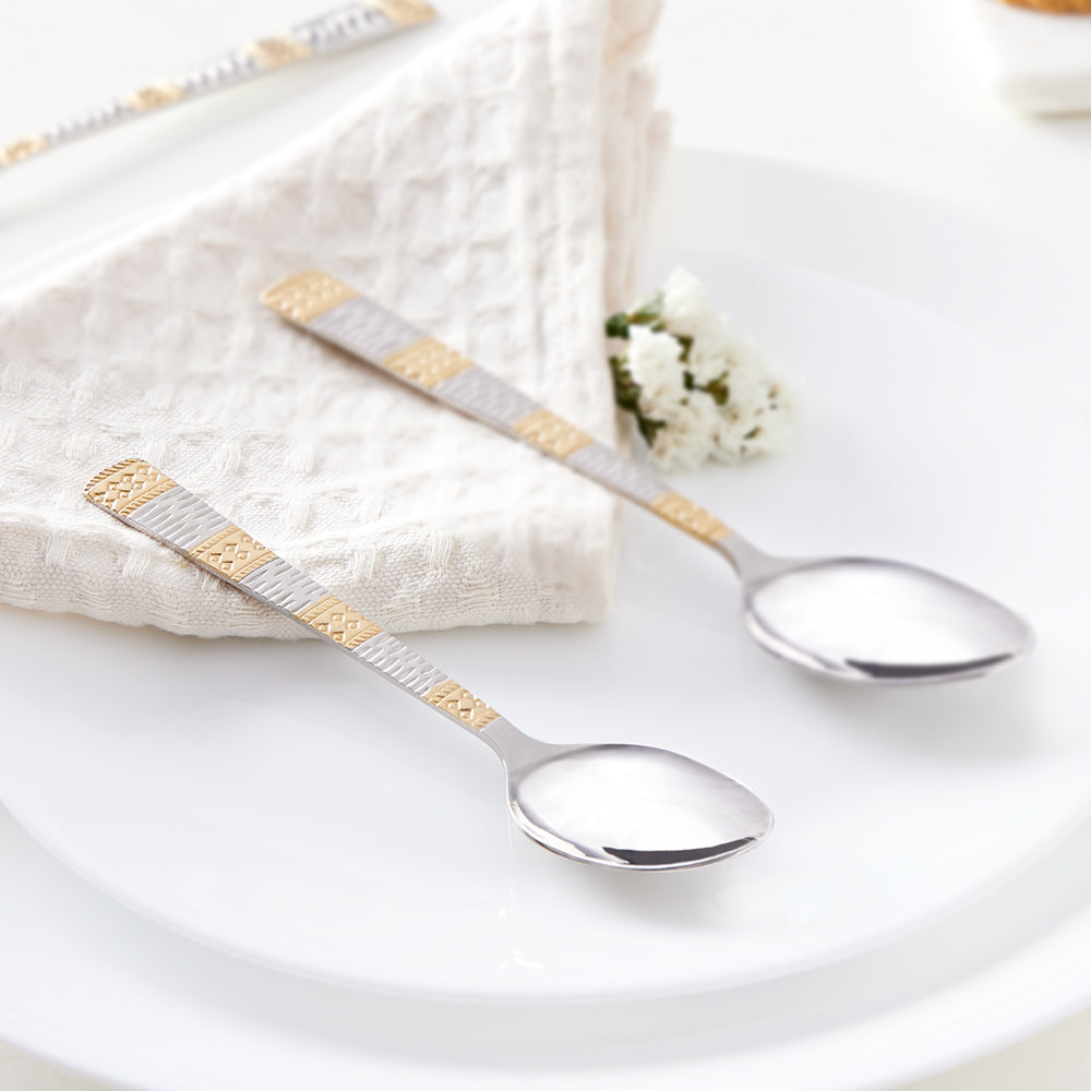 Borosil Gold Tea Spoon Set of 6, 14.3cm